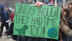 'Dinos thought they had time, too' poster