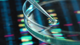 DNA samples in a Petri dish