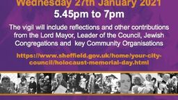 A poster advertising Holocaust Memorial Day