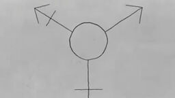 A drawing of a trans-inclusive gender sign 