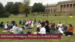 group of students in Weston Park in Sheffield at the start of the academic year