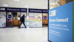 The Student Services Information Desk in the Students' Union