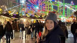 Alumni Dorothy Hoh visiting a fairground