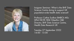 Insigneo Seminar graphic Cathie Sudlow talk details