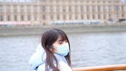 Ada Fang stood outside the Houses of Parliament