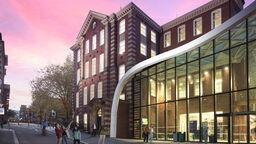 Mappin building at sunset