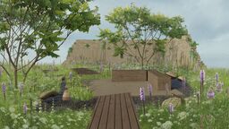 'Seeking Resilience' an artists representation of a garden designed by student Camellia Hayes. Credit: India Hobson.