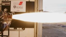 test fire of the world-first AI designed rocket enginer