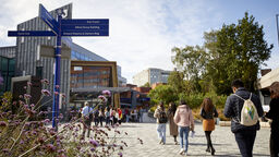 Outside the Students' Union at the University of Sheffield