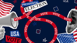 Graphic of the US election