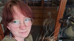 Photo of Kane Dibb in the Alfred Denny Museum