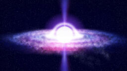 A depiction of a 'white hole'