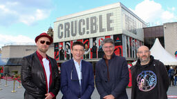 CC Brand Founder and Inventor Drew Colgrave, Jimmy ‘The Whirlwind’ White, CC Brand Consultant Karl Lawrence, and Professor Simon Goodwin from the University of Sheffield