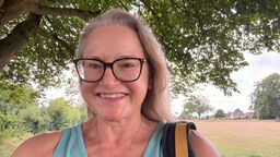 A person surrounded by nature.