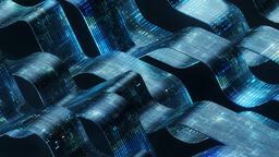 Abstract ribbons made of comuter screens