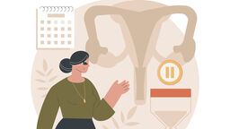 Graphic illustration of women's menstrual cycle