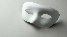 white theatre mask