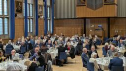 Sheffield will pledgers sitting in round tables enjoying discussions amongst each other.