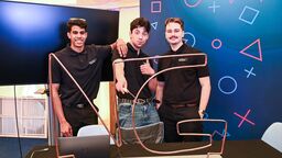 Kris Kothari is presenting at an event with his Northrop Grumman colleagues