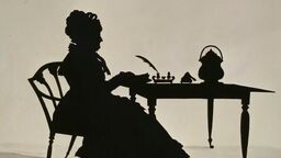 Hannah More by Augustin Edouart, cut black paper with wash