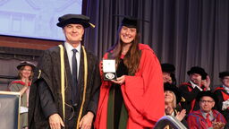 Amber Keegan and Professor Conchúr Ó Brádaigh