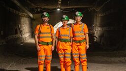 Jacob Nickles and colleagues in the STFC Boulby Underground Laboratory