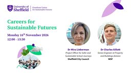 Promotional image accompanying Careers for Sustainable Futures event on 16 November 2026