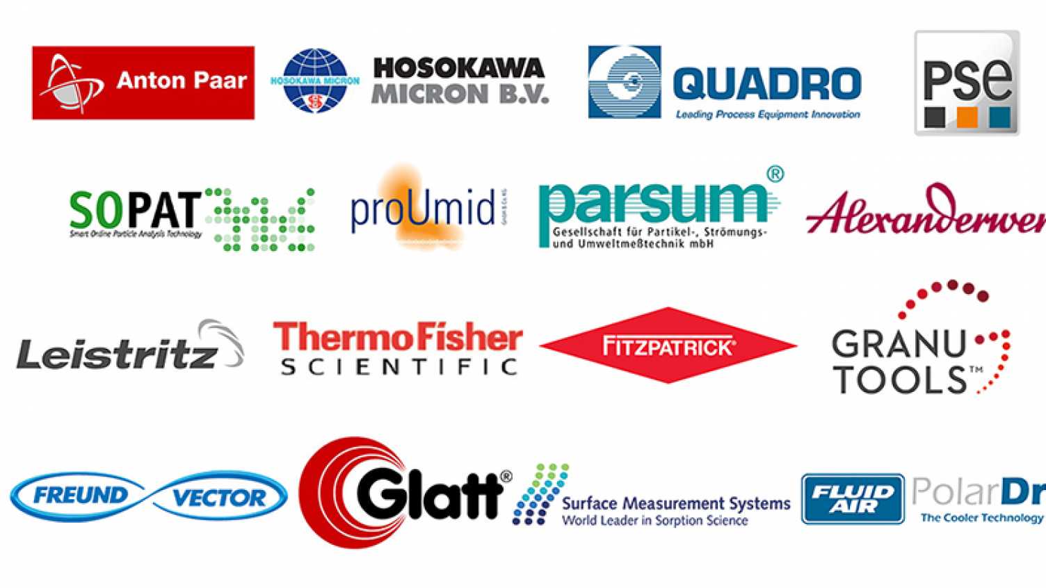 Thumbnail for Confirmed exhibitors | International Granulation Workshops 
