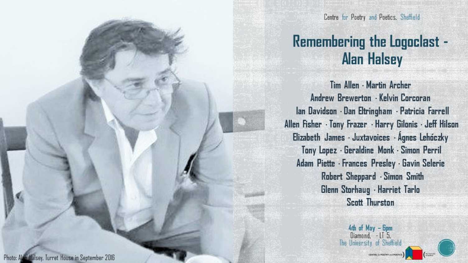 Thumbnail for Centre for Poetry and Poetics: Remembering the Logoclast - Alan Halsey | English…
