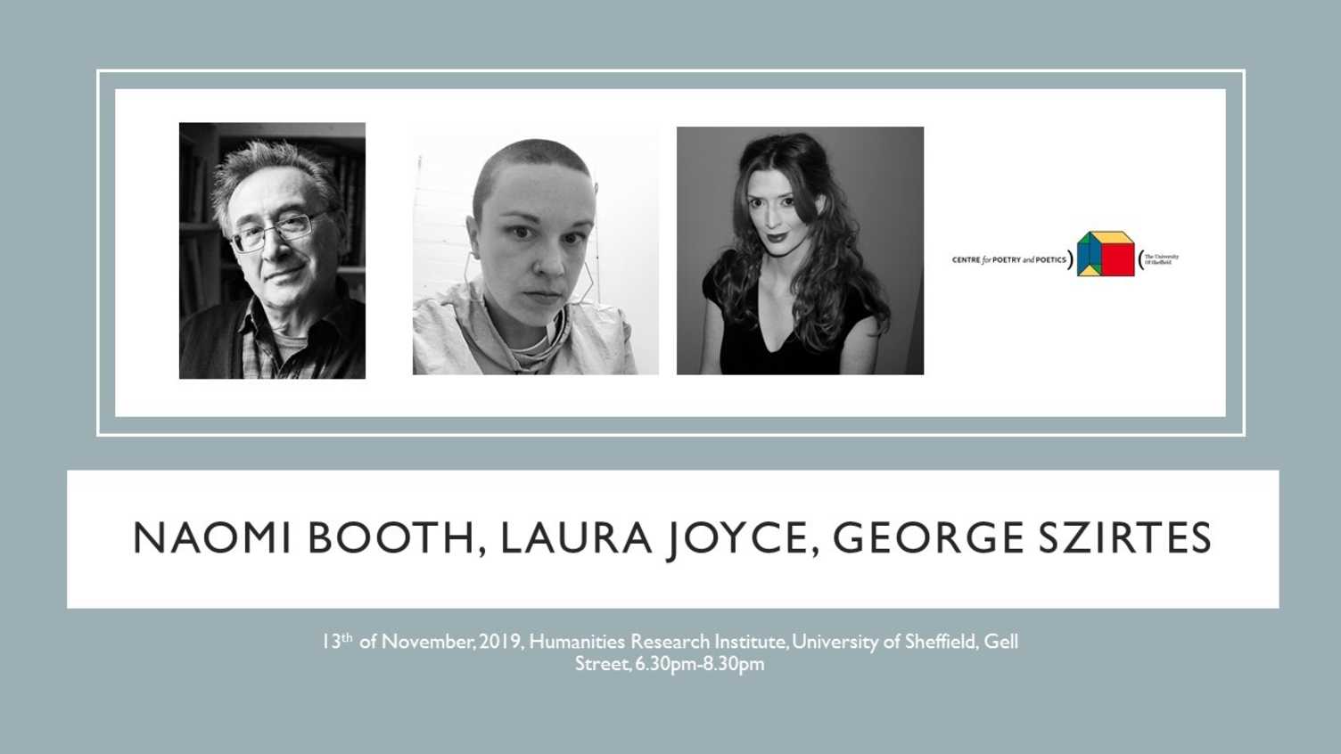 Thumbnail for Centre for Poetry and Poetics, Sheffield, Presents: Naomi Booth, Laura Joyce and…