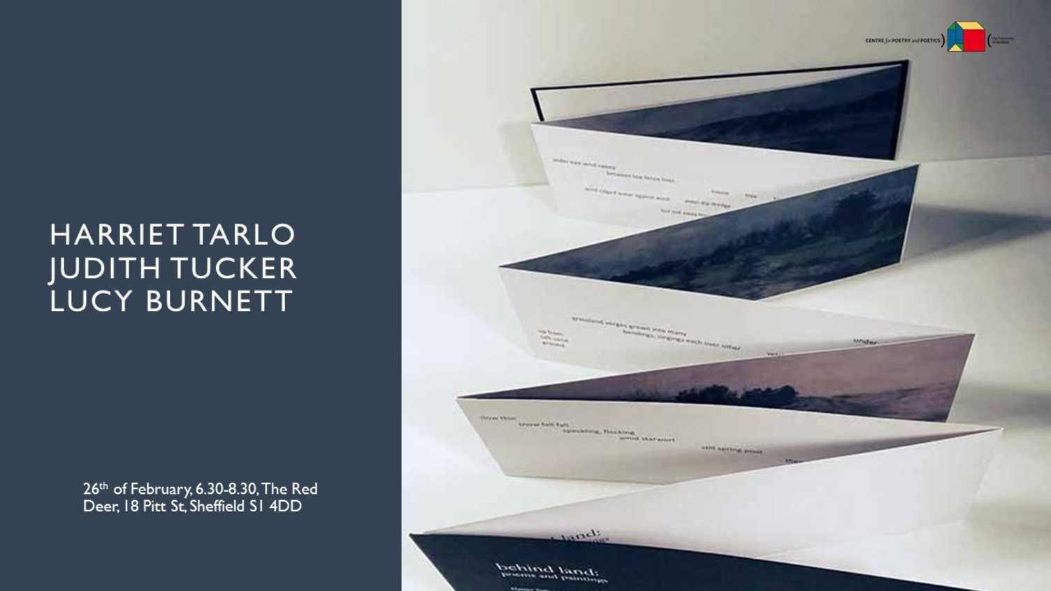 Thumbnail for Centre for Poetry and Poetics, Sheffield, Presents: Harriet Tarlo, Judith Tucker…