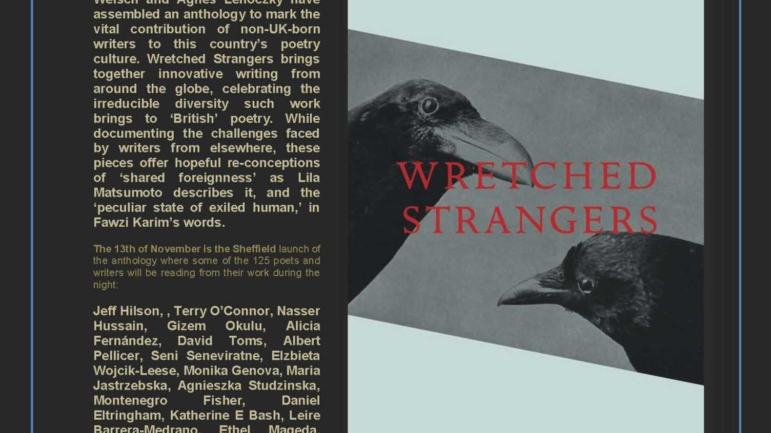 Thumbnail for Centre for Poetry and Poetics Presents: Wretched Strangers | Poetry and Poetics …