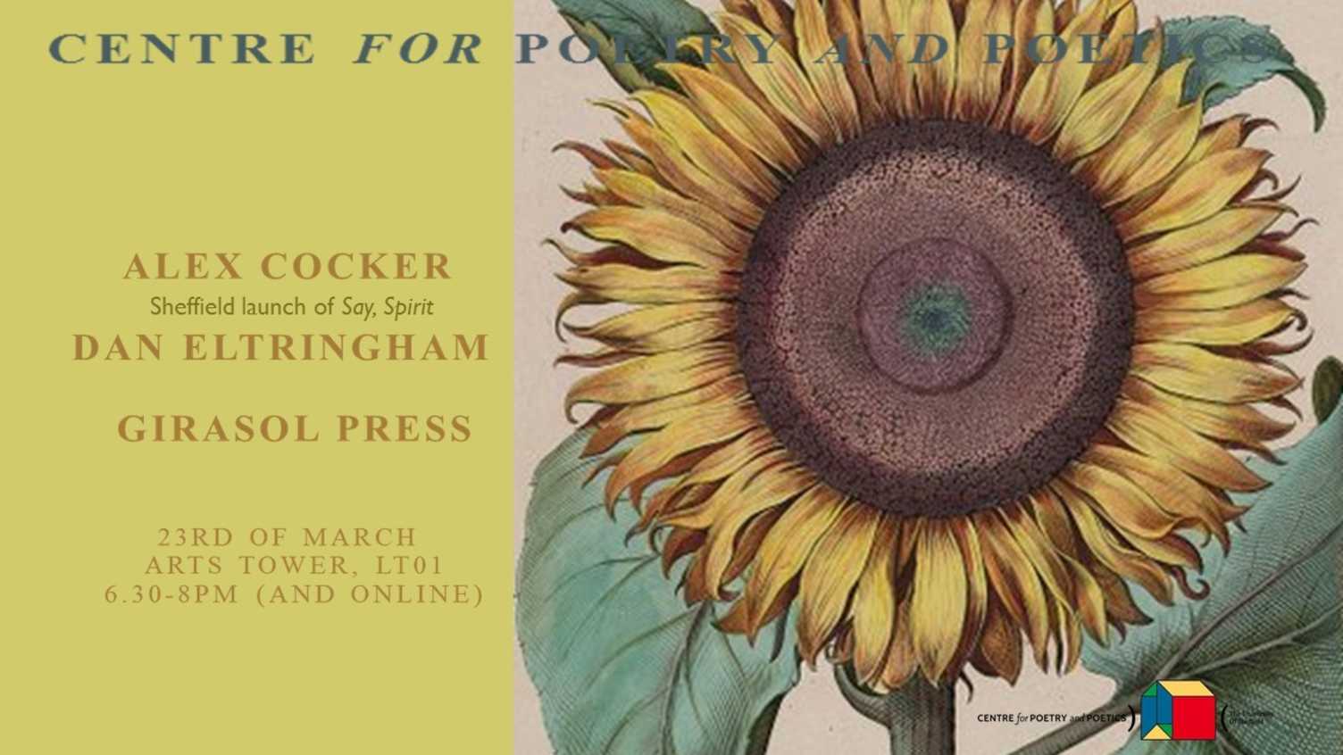 Thumbnail for CPP 23 March: Alex Cocker, Dan Eltringham & Girasol Press | Poetry and Poetics a…