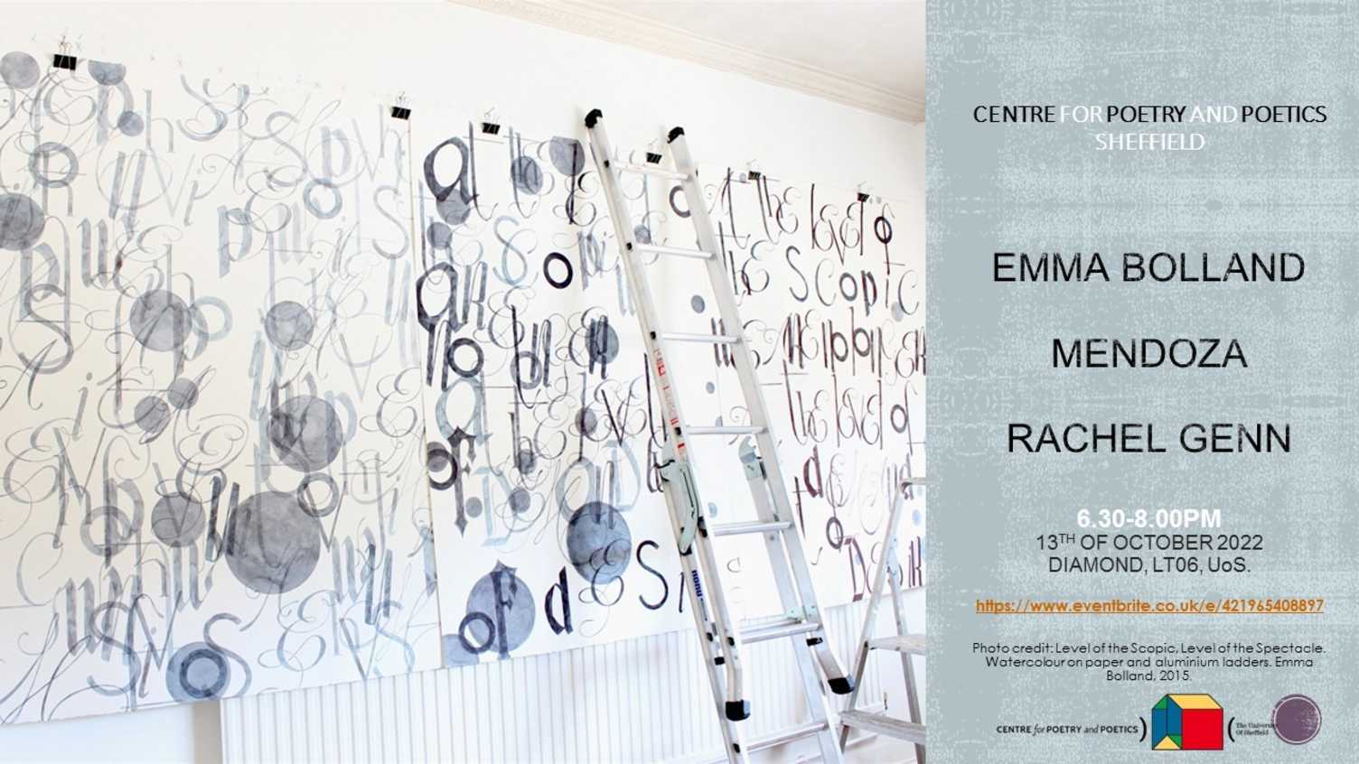 Thumbnail for Centre for Poetry and Poetics, Autumn 2022 Series Presents: Emma Bolland, Rachel…
