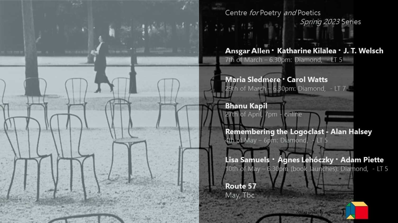 Thumbnail for Centre for Poetry and Poetics, Spring Reading Series, 2023. | Poetry and Poetics…