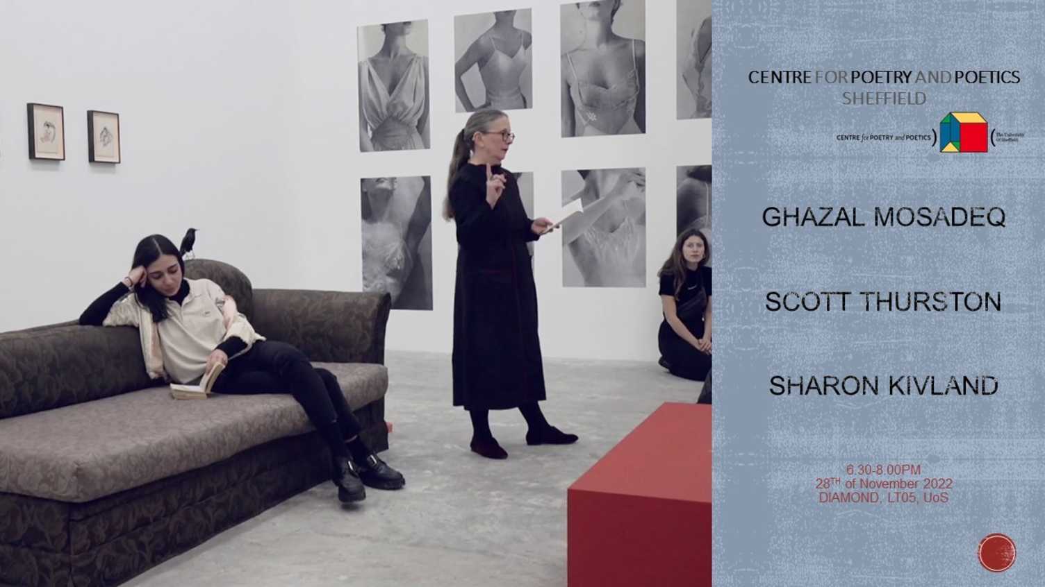 Thumbnail for Centre for Poetry and Poetics Presents: Ghazal Mosadeq Scott Thurston Sharon Kiv…
