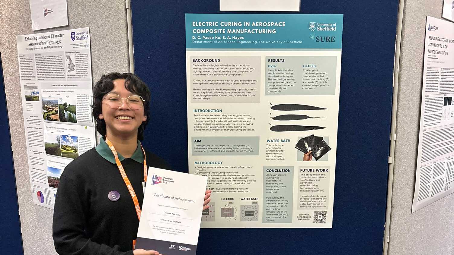 Thumbnail for Aerospace Engineering student showcases research at House of Commons | MAC 